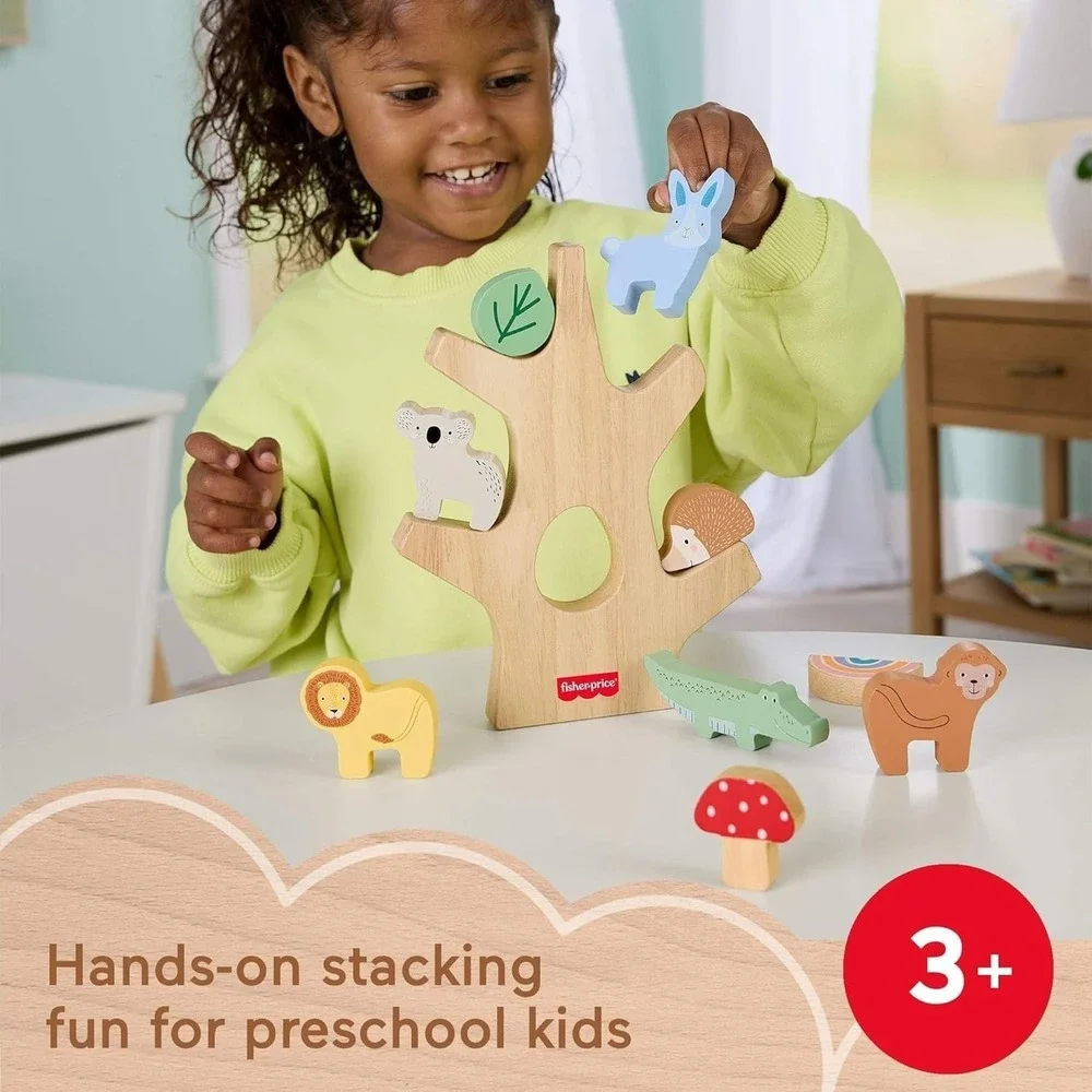 Fisher-Price Wooden Balance‎ Tree Toddler Toy 10pc Coordination NEW